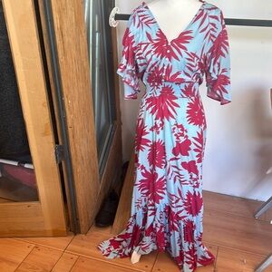 Abel the Label print High and Low dress